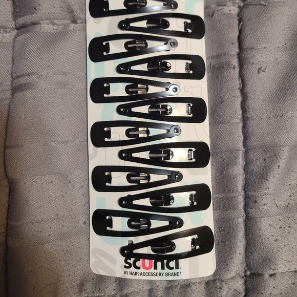NIP 💇‍♀️👱🏽‍♀️ Scunci Snap Clip-12 pack-Black-NIP!! - Picture 2 of 4